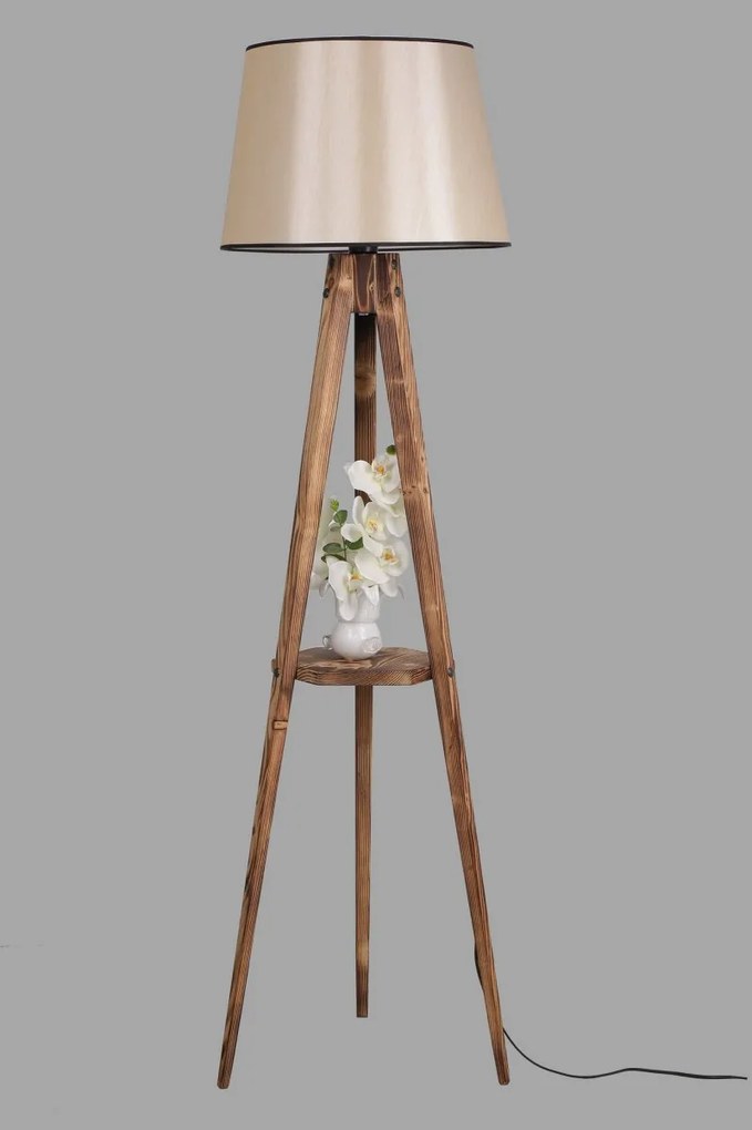 Stojacia lampa Sehbali V 160 cm hnedá/béžová