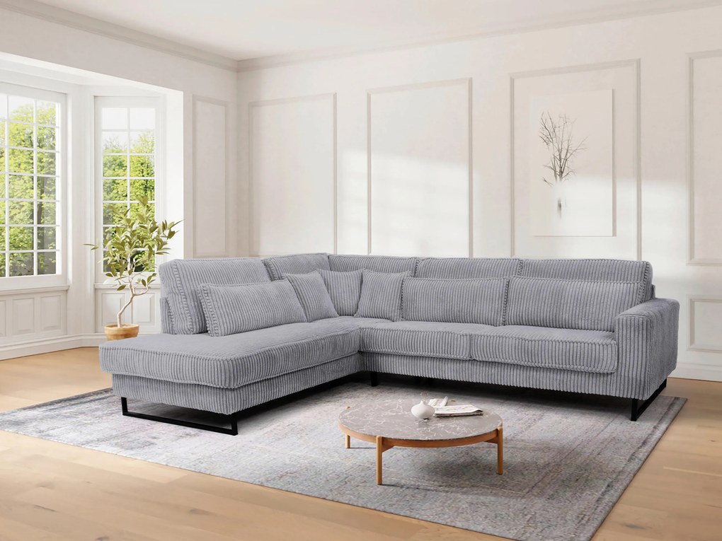 XXXLutz ROHOVÁ SEDAČKA, textil, kompozitné drevo, sivá MID.YOU - Sedačky - 000694010017