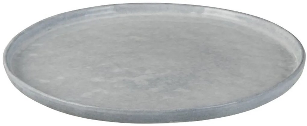 Modrý keramický jedálenský tanier Shiny blue - Ø 28 cm