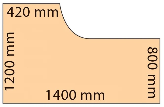 Rohový kancelársky pracovný stôl MIRELLI A+, pravý, orech