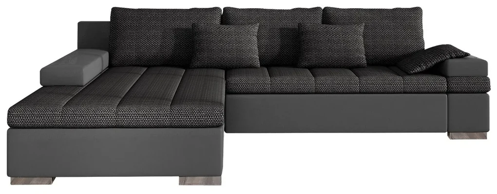Rohová sedačka Kanton, Dostupné poťahy: ekokoža Soft 011 + Lawa 05, Strana: pravá