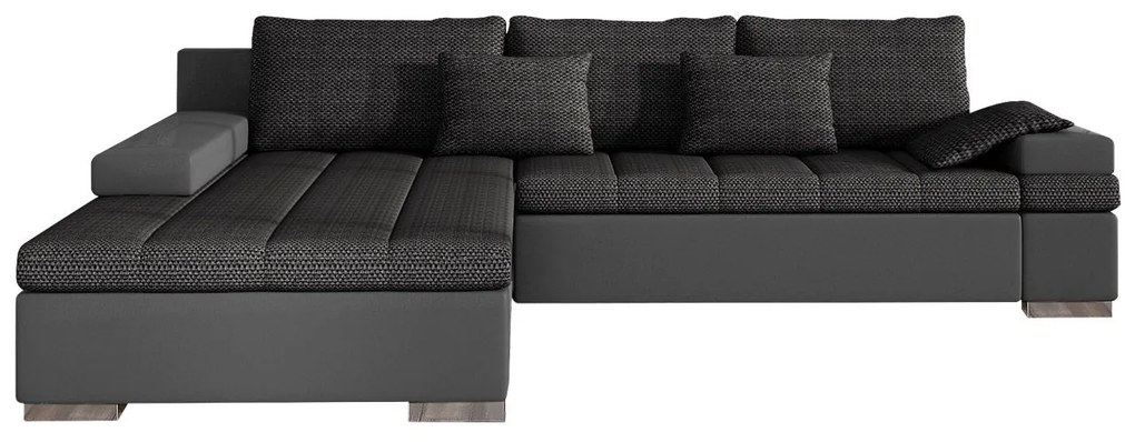 Rohová sedačka Kanton, Dostupné poťahy: ekokoža Soft 017 + Lawa 05, Strana: pravá