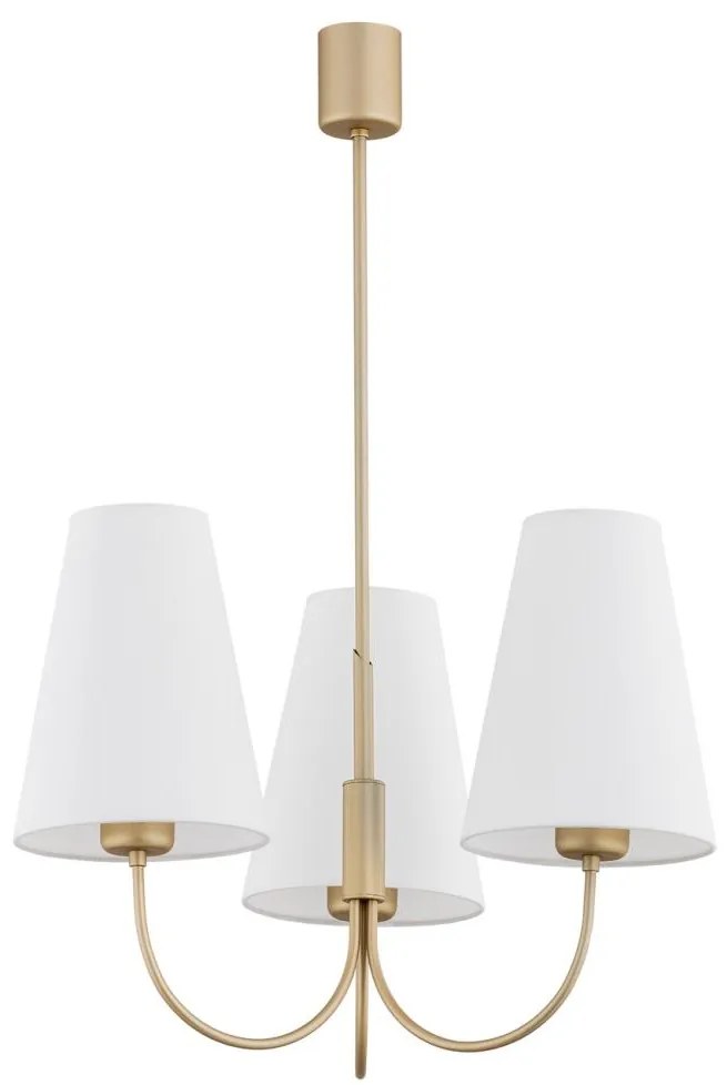 Argon 6267 - Luster na tyči SAFIANO 3xE27/15W/230V zlatá