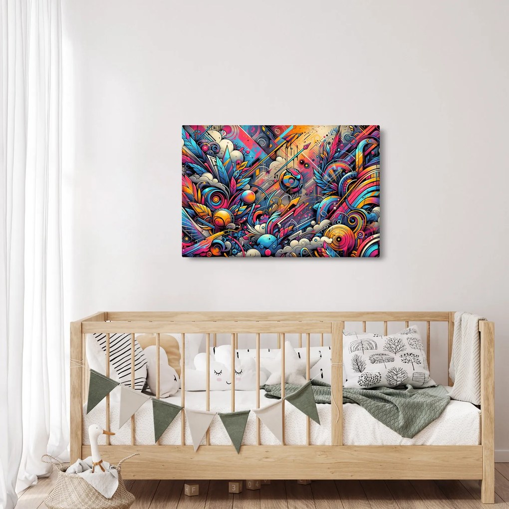 Obraz - Pestrofarebné graffiti (90x60 cm)