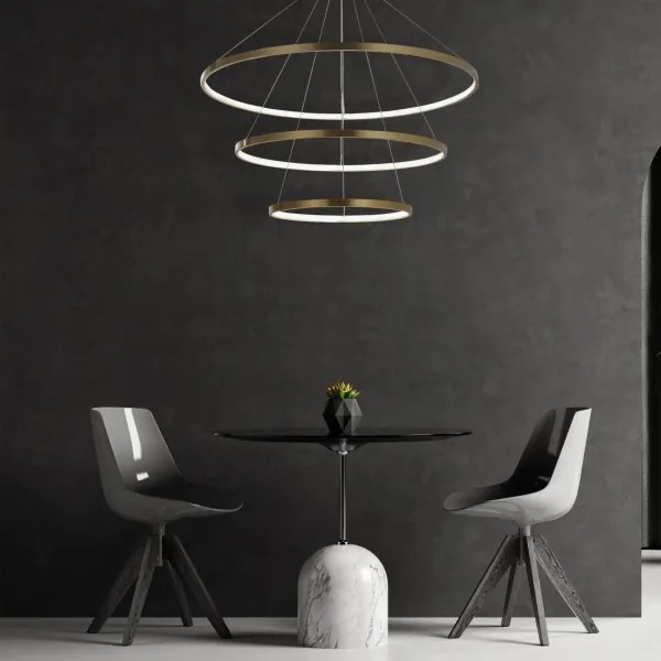 LED Luster na lanku LEA LED/60W/230V 4000K pr. 80 cm zlatá