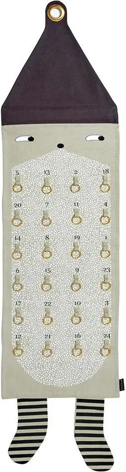 OYOY Textilný adventný kalendár Santa 123cm