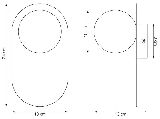 Nástenné svietidlo VIVA 1xG9/8W/230V sivé
