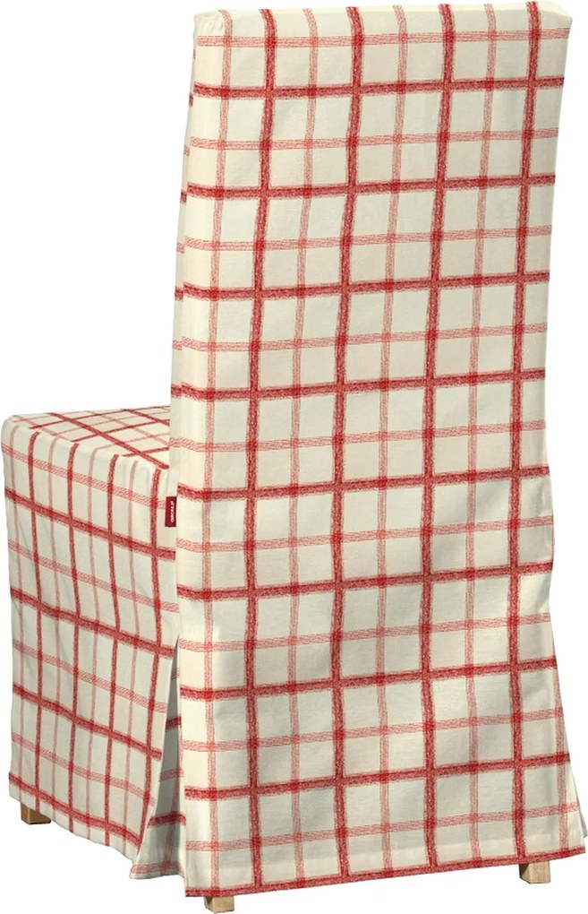 Návlek na stoličku Henriksdal (dlhý) farba produktu červená látka vzorované