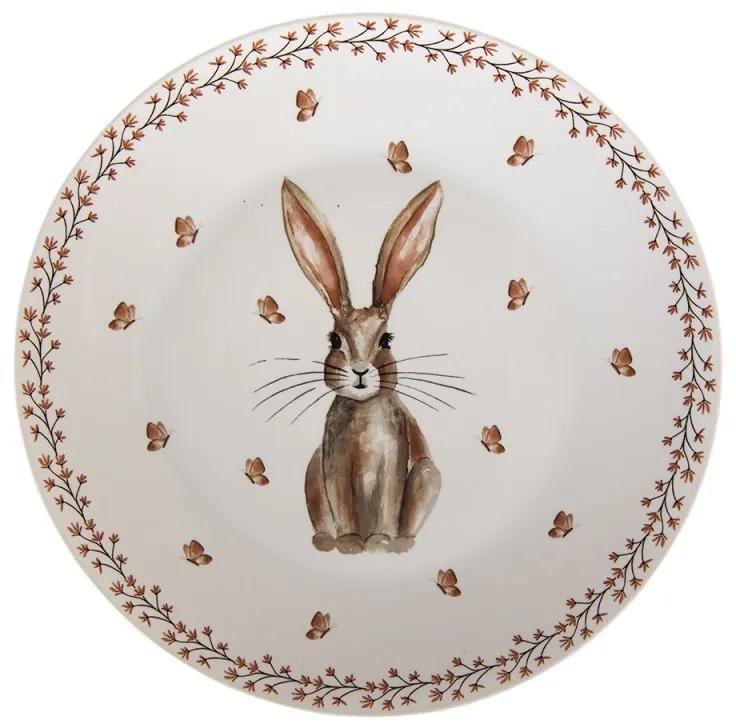 Porcelánový jedálenský tanier Rustic Easter Bunny - Ø 26*2 cm