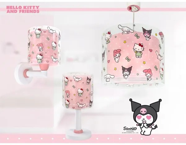 Dalber 41251 - LED detská lampička HELLO KITTY&FRIENDS 1xG4/4W/230V ružová