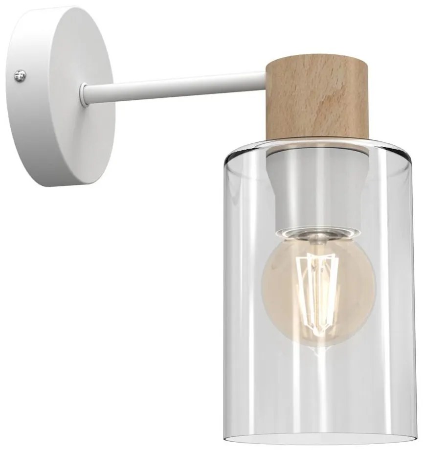 Nástenná lampa MADERA 1xE27/60W/230V biela/drevo