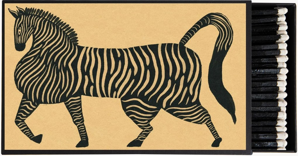 Dizajnová zápalková škatuľka Zebra