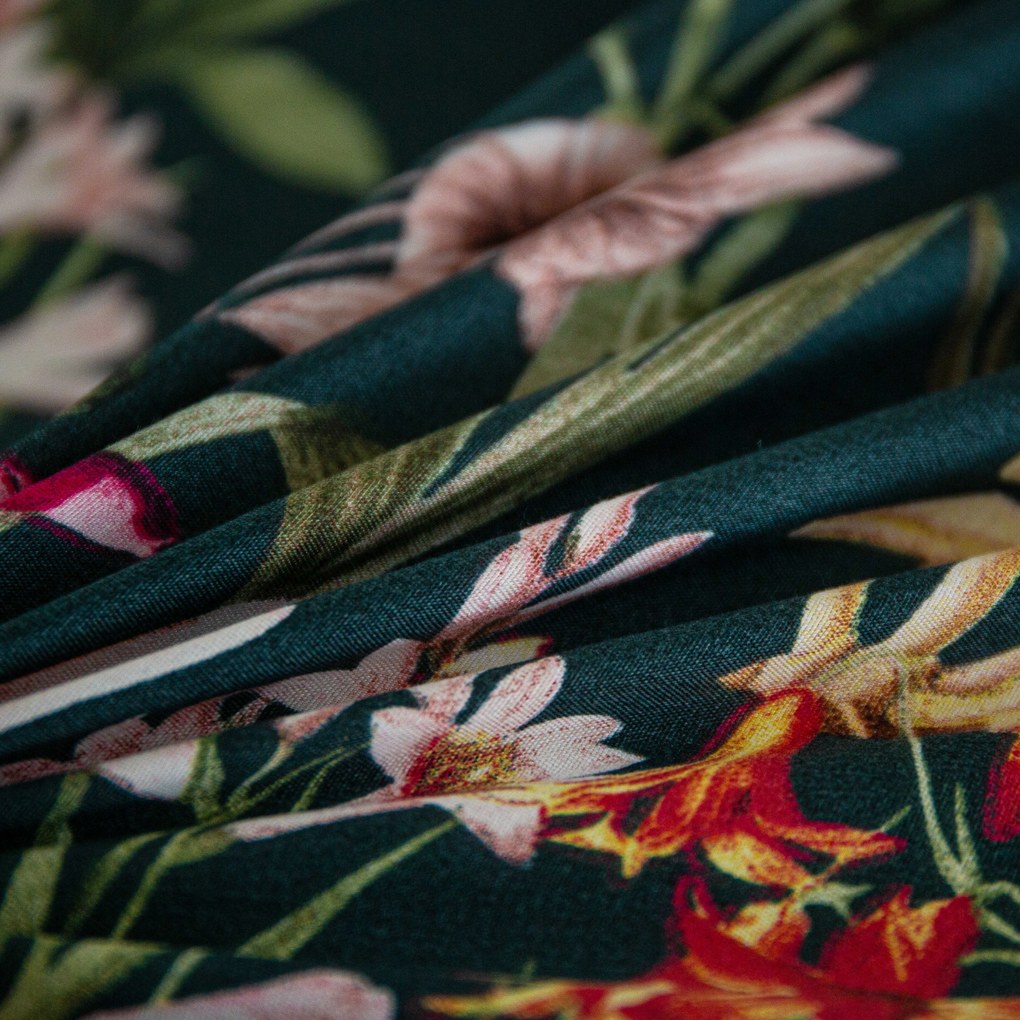 Obliečky z mikrovlákna MYSTIC GARDEN tmavo zelené Rozmer obliečky: 2 ks 70 x 90 cm | 200 x 220 cm