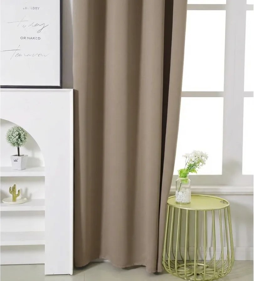 Béžový záves OXFORD 140x250 cm Zavesenie: Riasiaca páska