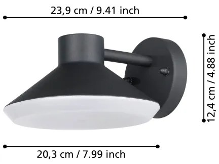 Eglo 900688 - LED Vonkajšie nástenné svietidlo NINNARELLA 1xGU10/4,6W/230V IP44