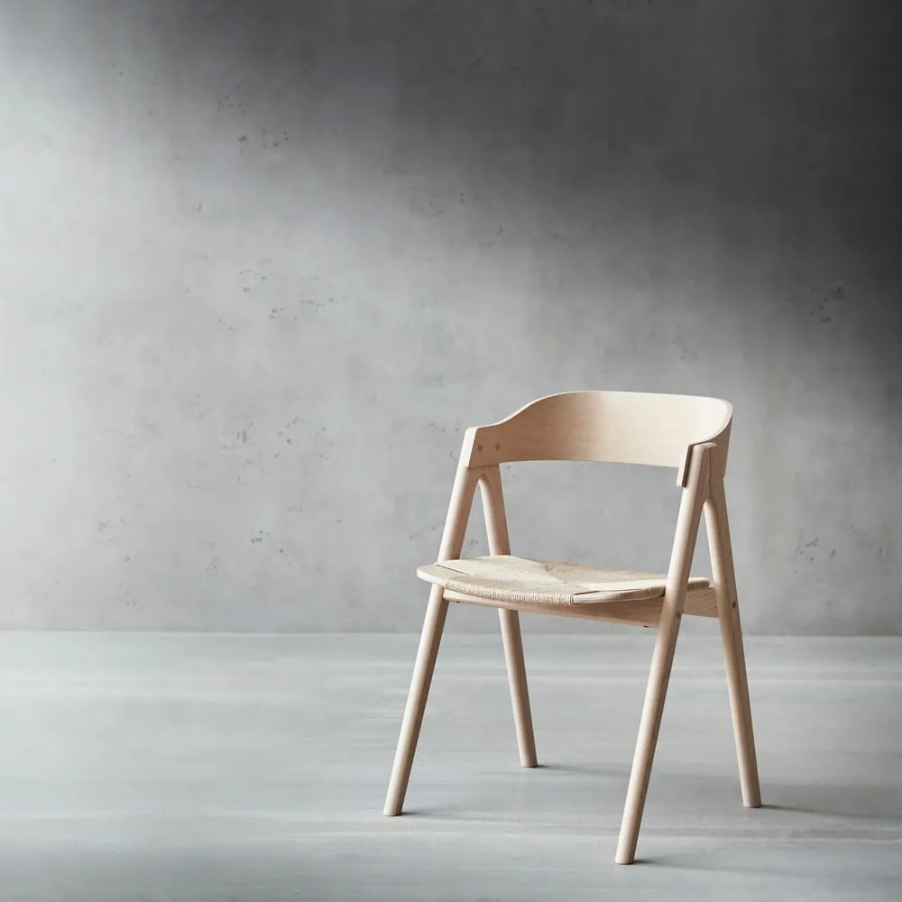 Jedálenská stolička z bukového dreva s ratanovým sedákom Findahl by Hammel Mette