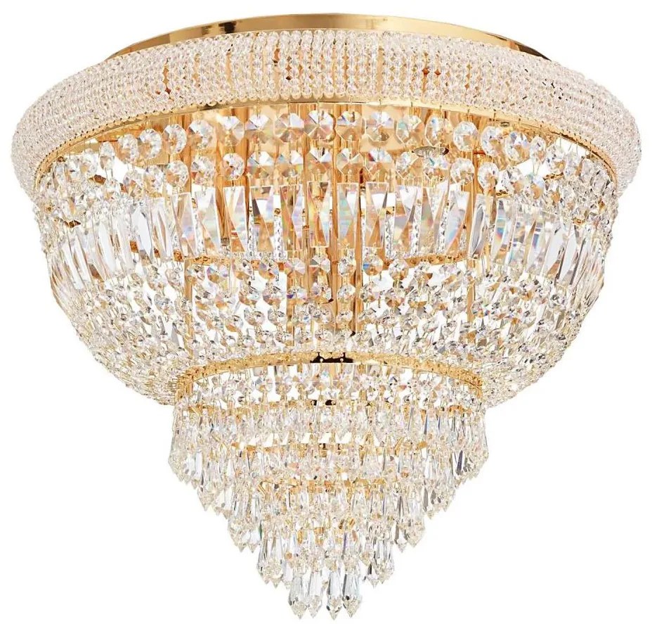 Ideal Lux - Krištáľové stropné svietidlo DUBAI 6xE14/28W/230V pr. 52 cm zlatá