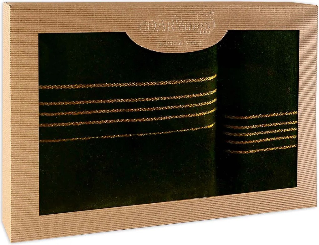 BAVLNENÉ UTERÁKY TIWANO SADA 1 KS 50X90 CM, 1 KS 70X140 CM ČIERNA