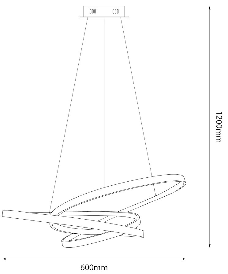 Závesné LED svietidlo Empoli, 1x LED 55w, 4000k, b