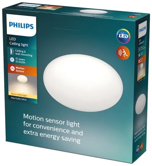 Philips - LED Stropné svietidlo so senzorom SHAN 1xLED/12W/230V 2700K