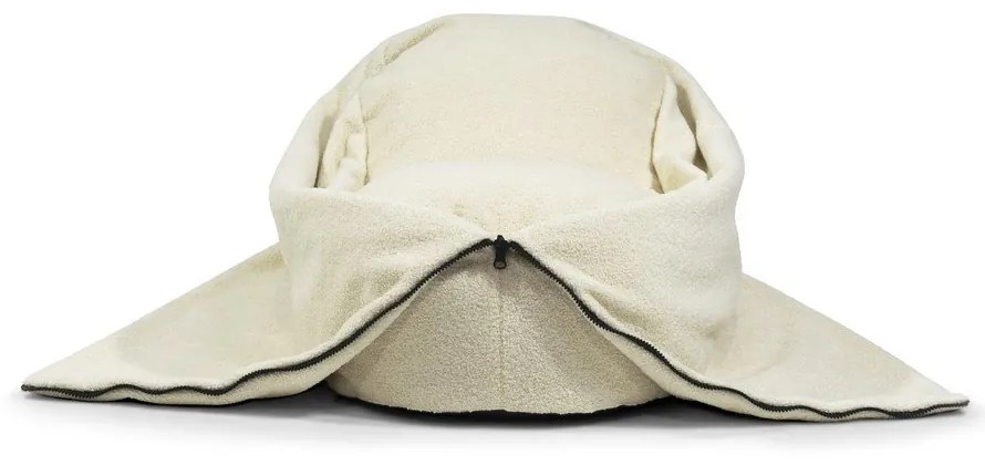 Svetlosivý detský sedací vak z textílie buklé Cocoon 80 – SLOWDOWN