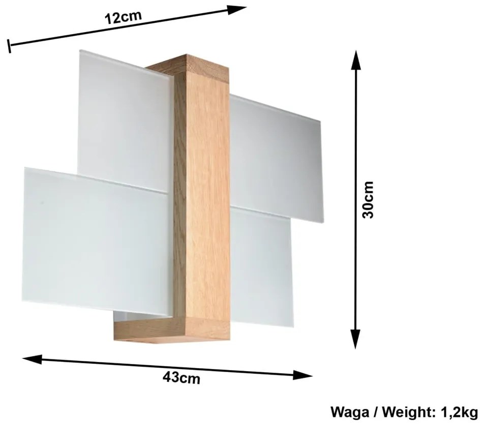 Nástenné svietidlo Sollux Leda Natural