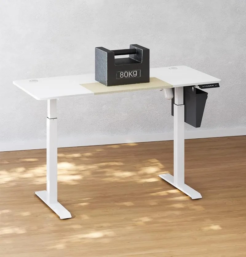 Písací stôl Paradis 140 cm výškovo nastaviteľný biely