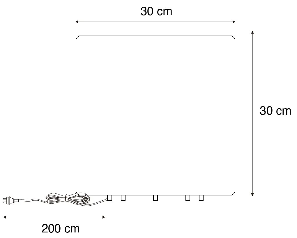 Moderná vonkajšia lampa biela 30 cm štvorcová IP44 - Nura