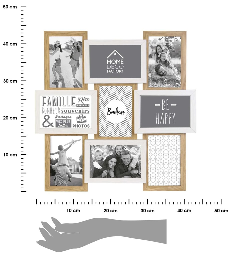 Nástenný fotorámik Mura 44x44,5 cm