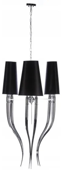 Azzardo AZ1344 - Luster na reťazi DIABLO 6xE14/11W/230V čierna