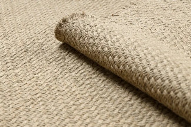 Koberec JUTE 3731 so strapcami, tmavobéžový