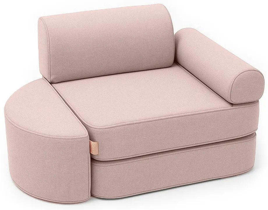 MeowBaby® Outzy detské kreslo/pohovka, rosy-dune-pink