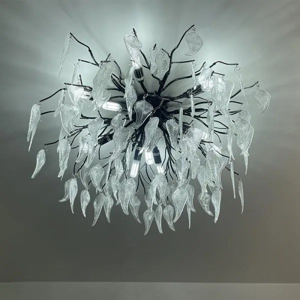 Krištáľový prisadený luster 10xG9/40W/230V čierna