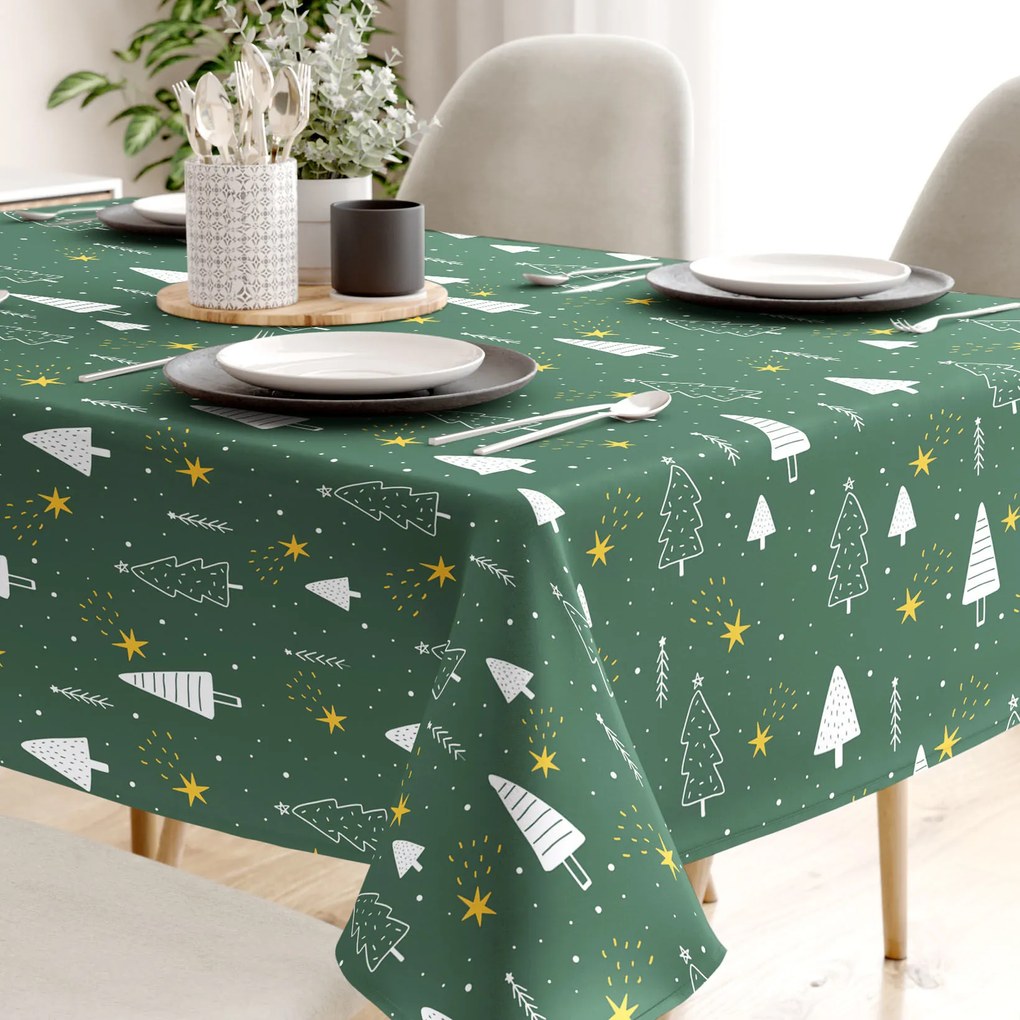 Goldea vianočný hranatý obrus 100% bavlnené plátno - čaro vianoc 50 x 100 cm