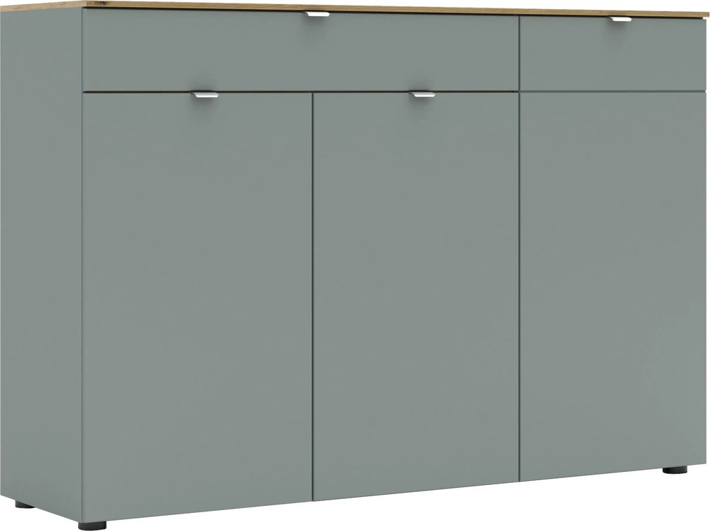 XXXLutz ŠIROKÁ KOMODA, trstinovozelená, 150/101/41 cm - Online Only drobný nábytok - 002737046136