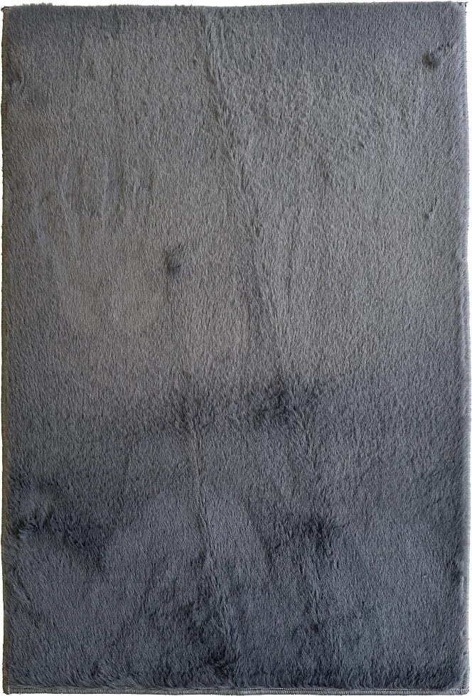 Koberec Puffy 060 Dark Grey – sivý obdĺžnik z Polyester Fur Rozmer: 60x100 cm