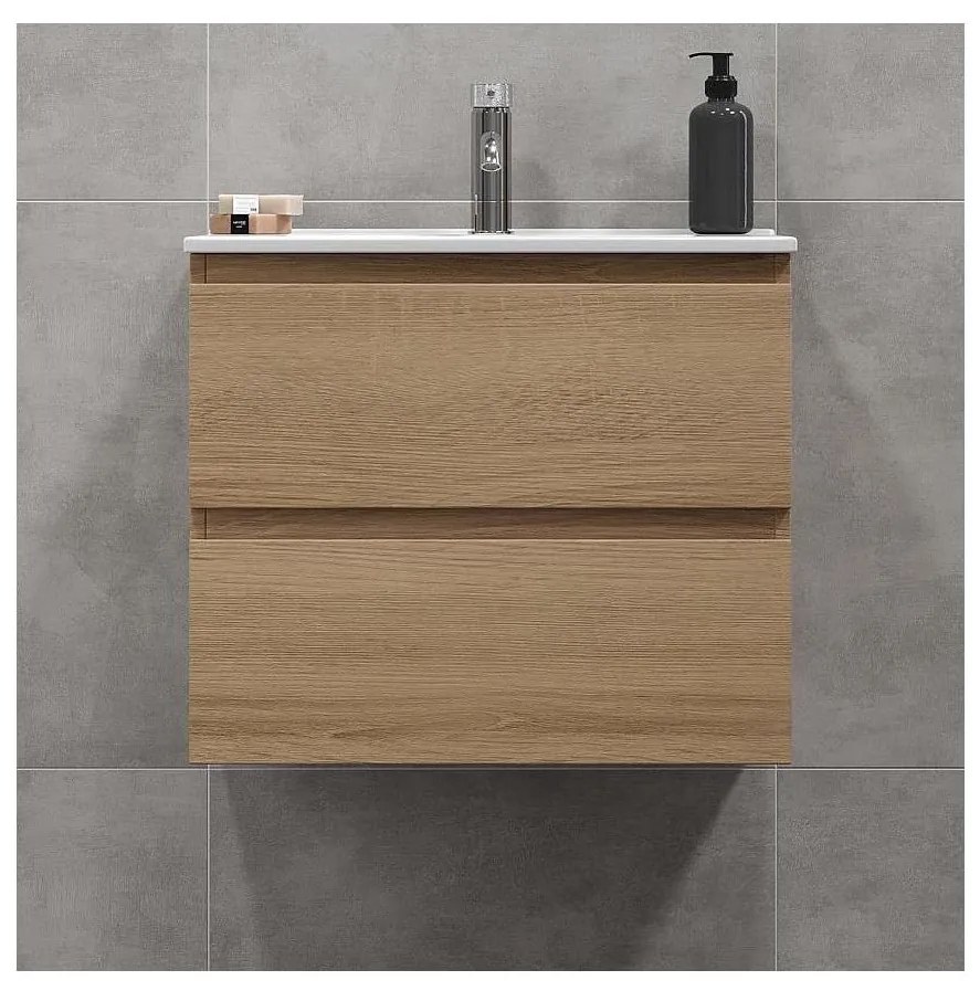 Kúpeľňová skrinka s umývadlom KENWOOD 61 cm dub