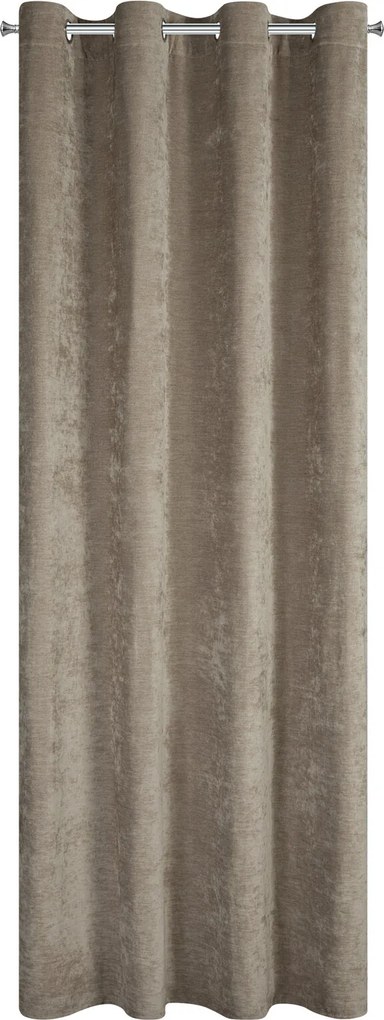 ZÁVES NA KRÚŽKOCH VANI 140X250 CM CAPUCCINO