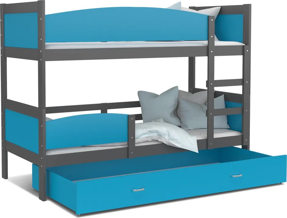 GL Poschodová posteľ Twist 2 190x80 Farba: Modrá