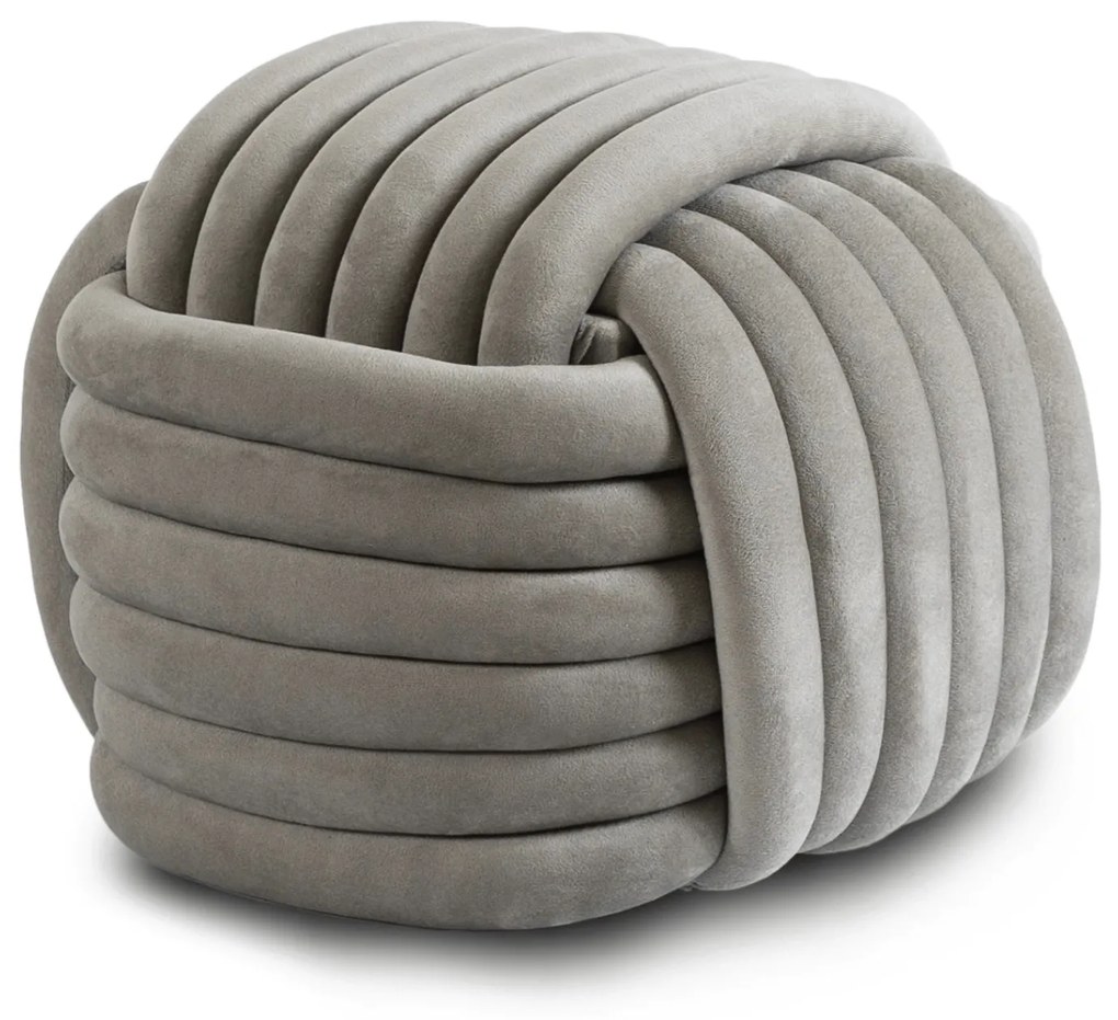 Velúrová taburetka Magma, sivá