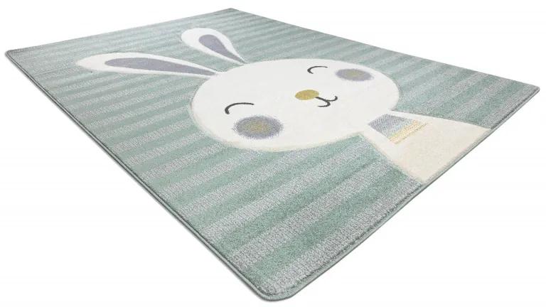Dywany Łuszczów Detský kusový koberec Petit Rabbit green - 160x220 cm