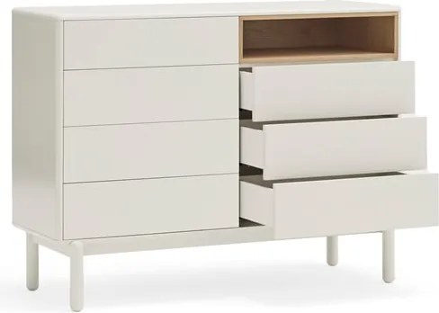 Krémovobiela komoda 120x90x40 cm Corvo – Teulat