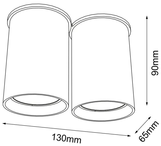 Shilo 7011 - Bodové svietidlo ARIDA 2xGU10/15W/230V 9 cm biela
