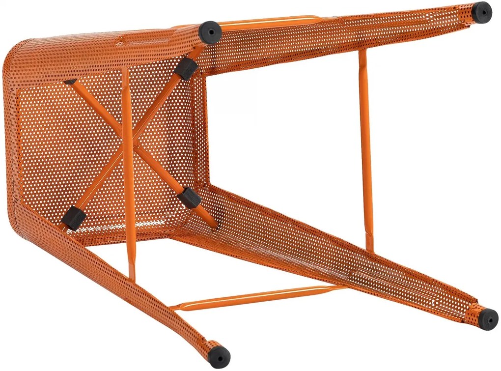 Kovová barová stolička Fletcher (SET 4 ks) - Oranžová