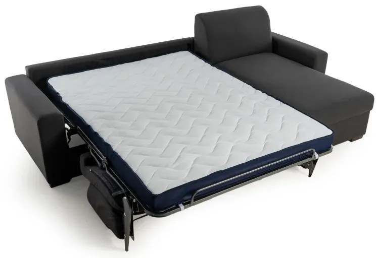 Rohová sedacia súprava na každodenné spanie ONE s rozkladom, pravá, 140, tm. šedá (jazz 22 graphite)