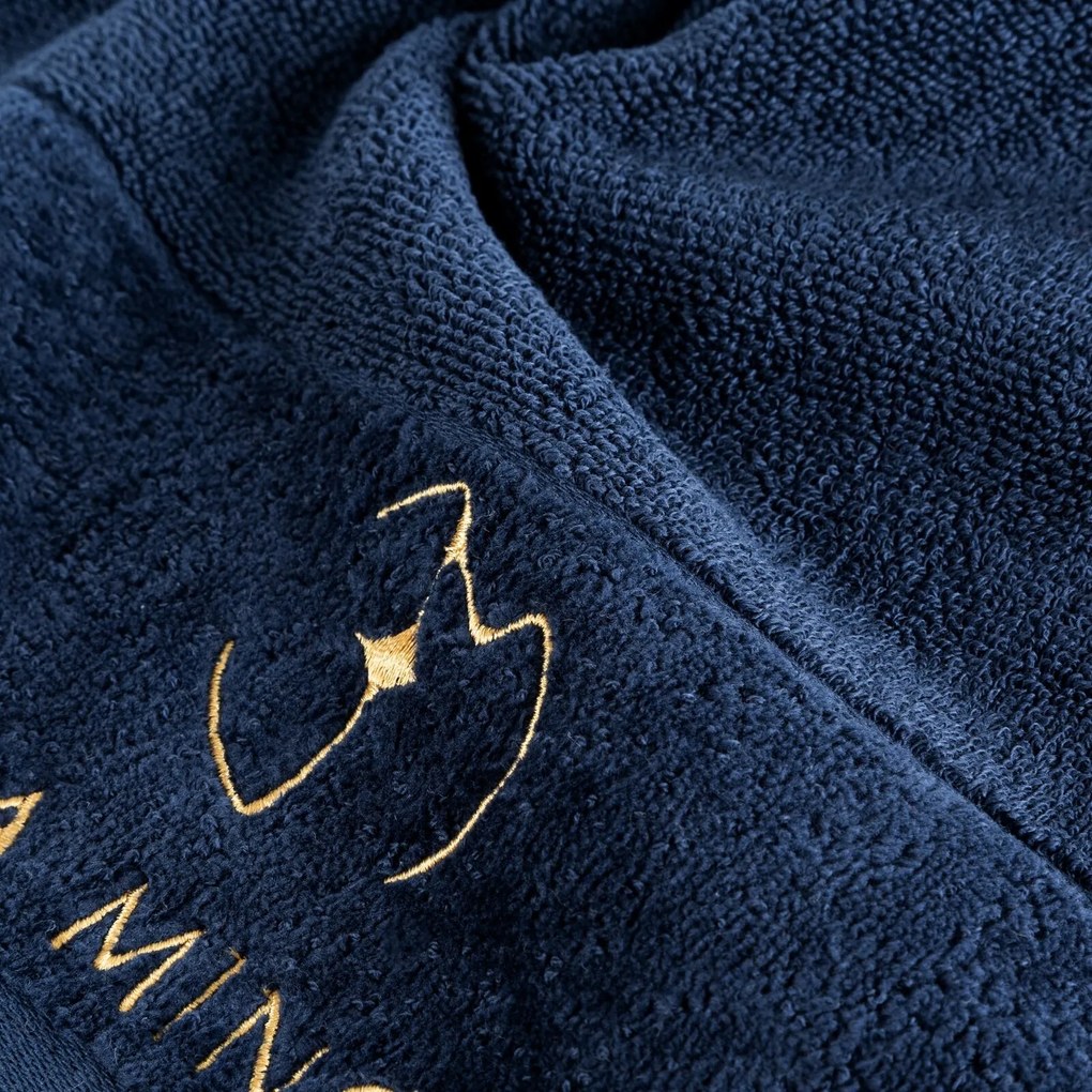 BAVLNENÝ UTERÁK EVA MINGE GAJA 50X90 CM TMAVOMODRÁ