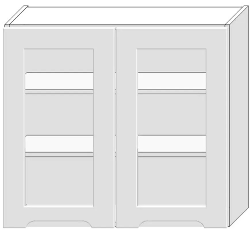 Skrinka do kuchyne Zoya Ws80 Biely hrášok / Biely