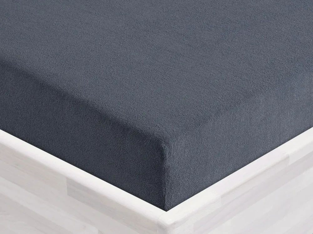 Froté napínacie prestieradlo FR-029 Antracitovo sivé 160 x 200 - výška 20 cm