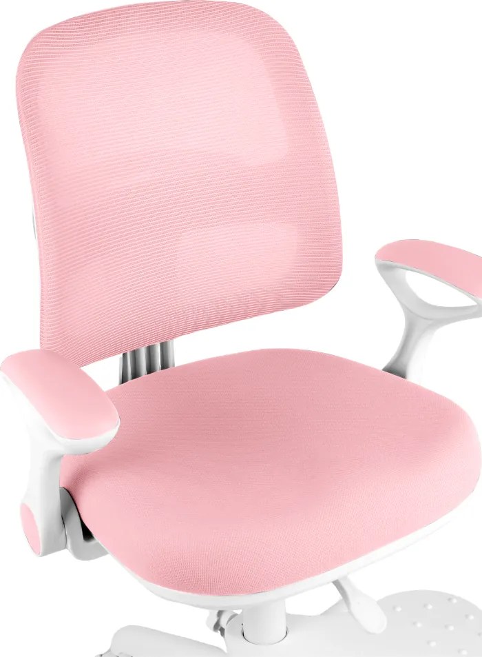 Detská rastúca stolička Neoseat JUNI 020 — látka, prateľný poťah, ružová