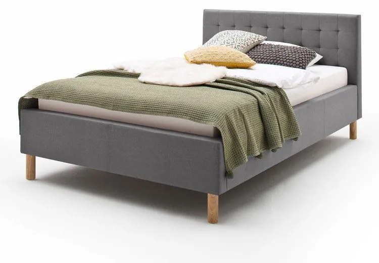 Svetlosivá čalúnená jednolôžková posteľ bez roštu 120x200 cm Malin – Meise Möbel